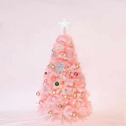 4ft Artificial Christmas Tree, Arbol de Navidad with 450 Branch Tips, Premium North Valley Spruce with Foldable Base Stand, Xmas Tree for Home, Office,Party Decoration-Pink