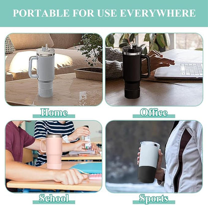 2 PCS Silicone Protective Boot for Yeti Rambler 20oz/25oz/30oz/35oz Tumbler, Anti-Slip Protective Silicone Water Bottle Bottom Boot Sleeve Cover for Yeti Tumbler [Black+White]