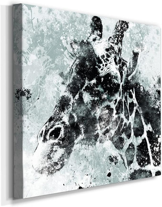 Abstract Wall Art Animals Poster for Bedroom and Living Room,Giraffe Wall Art, Ready to Hang, 24'' x 24''