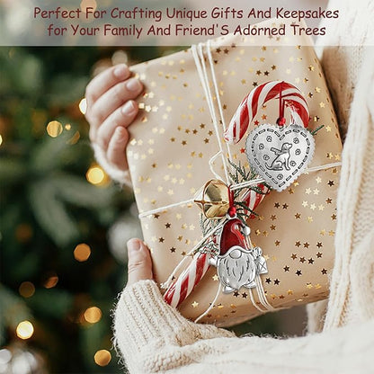 Christmas Ornaments, 2025 Solid Pewter Christmas Tree Ornament Handcrafted Metal DIY Hanging Craft Collectibles for Xmas Trees Home Party Party Gifts (Heart Dog)