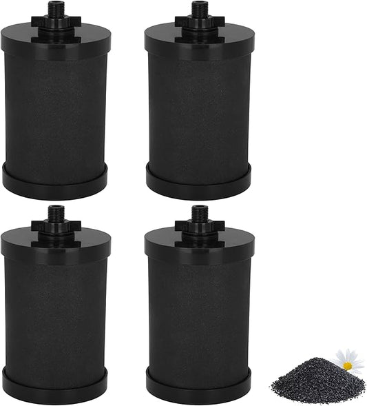 2387 Pro Filters Replacement NSF/ANSI 42 Certified for Alexapure 2387 Pro Filter Replacement, 5,000 Gallon Throughput Capacity Compatible with Alexapure Water Filtration System - Filter 4 Pack Black