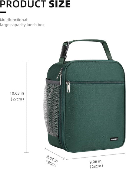 Lunch box Lunch bag for men women Insulated Lunchbox Lunch bags for Work Picnic Travel(Deep green)