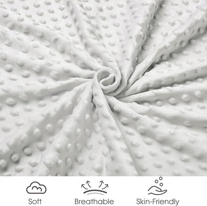 Minky Baby Blanket for Boys Girls Neutral, 40x50 Inches Soft Lightweight Micro Fleece Baby Blanket with Double Layer, Dotted Backing, Breathable Receiving Blanket for Newborns, Rainbow
