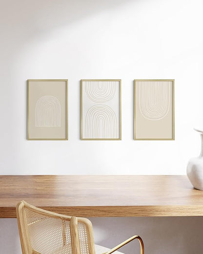 HAUS AND HUES 11x17 Gold Metal Picture Frames - Features Premium Aluminum, Vertical & Horizontal Hang, Shatterproof Plexiglass - Perfect for Home, Room, Office (11x17 in, Gold, Set of 3)
