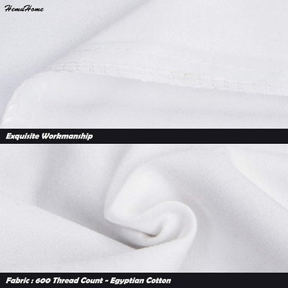 Euro Shams Pillow Covers 20" x 26" 2 Pack No Insert 600 Thread Count 100% Egyptian Cotton Square Throw Pillowcovers Smooth Feel Pillow Sham for Bedroom, Hotel, Home Decor Cushion Cover White