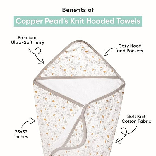 Copper Pearl Hooded Bath Towels Premium Knit/Terry Cloth Baby Towels with Hood, Pockets, and Cool Designs - Great to Gift and Make Bath Time Fun - Baby Bath Towel, Alta