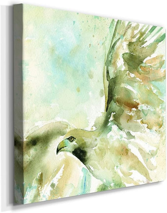 Colorful Animals Painting Wall Art on Canvas Modern Abstract Artwork, Taking Flight Wall Art, Ready to Hang, 40'' x 40''