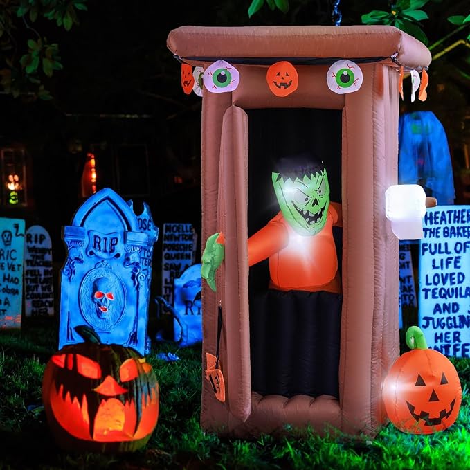 Amazingforless [4-10FT] Inflatable Halloween Animated Archway Blow-Up Yard Decorations with Bright LED Lights, Weather-Resistant Fabric, Halloween Inflatable Blow Up Lawn Outdoor Decoration