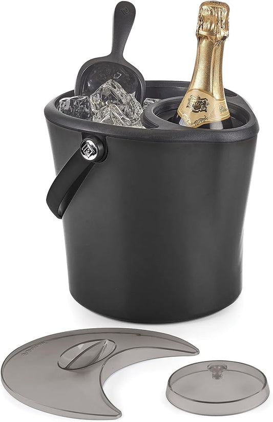 Polder Chill Station for Wine, Champagne, Spirits and More - Separate Area for Fresh Ice