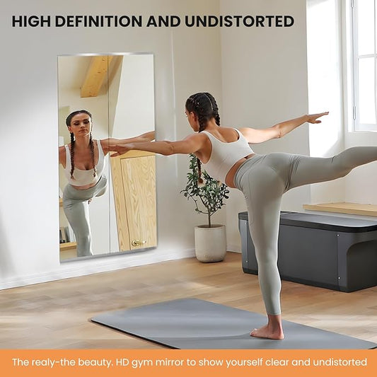 Home Gym Mirror, 48X30 Inch(1Pack) Wall Mounted Large Frameless Tempered Glass Mirror, Idea for Gym, Yoga, Bedroom, Dance Studio, Living Room
