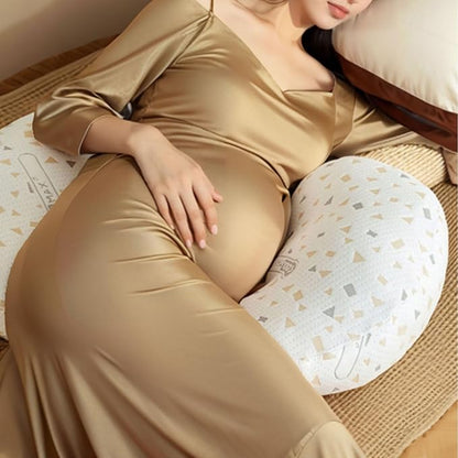 Pregnancy Pillows for Sleeping, Portable Maternity Pillows for Side Sleeper, Support for The Back, Belly and Legs, Adjustable and Detachable with Pillow Covers, Grey