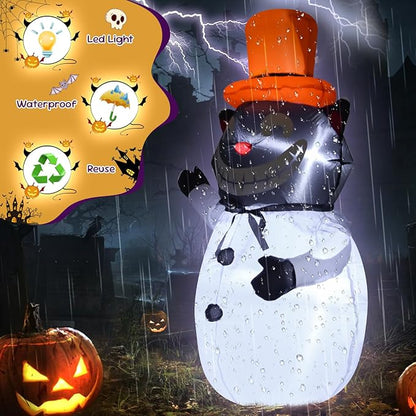 4FT Cat Halloween Inflatable Decoration Halloween Blow Up Decor with LED Lights Indoor Outdoor Graden Yard Party Holiday Decor