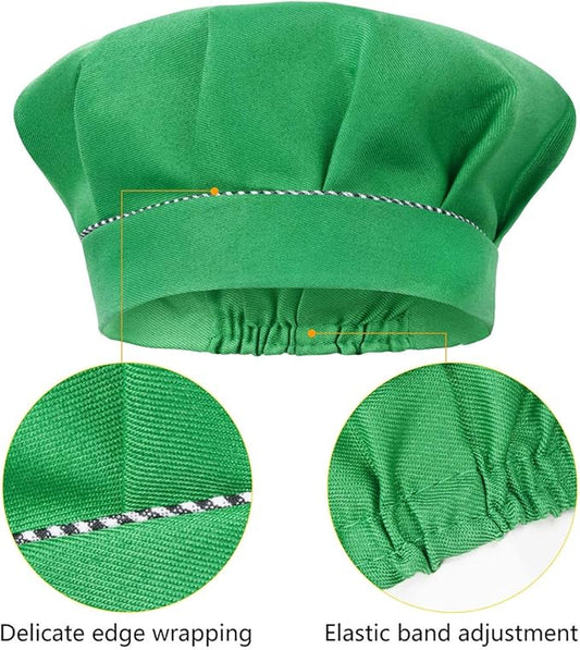 SUNLAND Kids Apron and Hat Set Children Chef Apron for Cooking Baking Painting