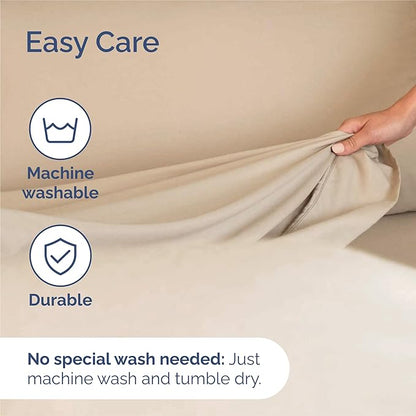 CGK Linens Split King 7 Piece Sheet Set - Cooling Sheets for Hot Sleepers - Hotel Luxury Bedding Set with 8-16 Inch Deep Pockets - 1 Flat & 2 Fitted & 4 Pillowcases - Soft & Wrinkle Free - Split King