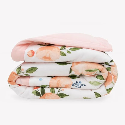 Little Unicorn Lofty Comforter Blanket | Super Soft & Breathable Muslin Fabric| Great for Play & Bedtime Blanket (Watercolor Roses Grande)