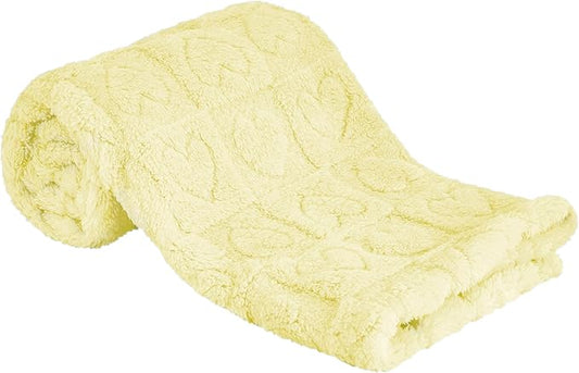 Fleece Baby Blanket Heart Checkered Blanket, Ultra Soft Cozy Baby Blankets for Girls Boys, Fluffy Infant Toddler Newborn Receiving Blankets for Crib Stroller 30”×40” (Yellow)