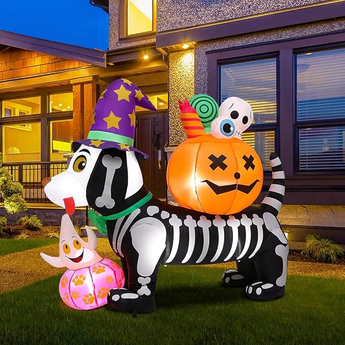 Amazingforless [4-10FT] Inflatable Halloween Animated Archway Blow-Up Yard Decorations with Bright LED Lights, Weather-Resistant Fabric, Halloween Inflatable Blow Up Lawn Outdoor Decoration