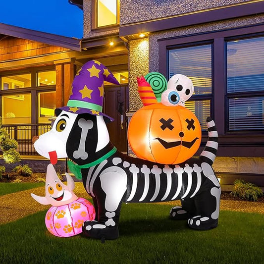 Amazingforless [4-10FT] Inflatable Halloween Animated Archway Blow-Up Yard Decorations with Bright LED Lights, Weather-Resistant Fabric, Halloween Inflatable Blow Up Lawn Outdoor Decoration