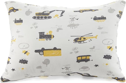 Moonrite 13×18 Toddler Pillow with Pillowcase,100% Cotton Toddler Pillows for Sleeping,Soft Breathable Washable Small Toddler&Kid Pillow for Bed,Mini pillow,Better Naps at Preschool