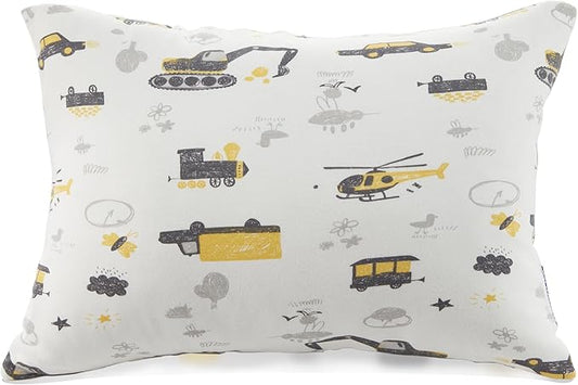 Moonrite 13×18 Toddler Pillow with Pillowcase,100% Cotton Toddler Pillows for Sleeping,Soft Breathable Washable Small Toddler&Kid Pillow for Bed,Mini pillow,Better Naps at Preschool