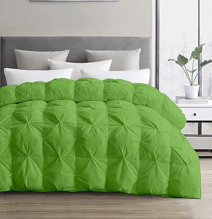SLEEP-NEST Oversized King Comforter 120x120 Extra Large Breathable Down Alternative 1 Piece Pinch Pleated Comforter Duvet Insert with 8 Tabs/Loops for All Season Lightweight & Soft, Moss