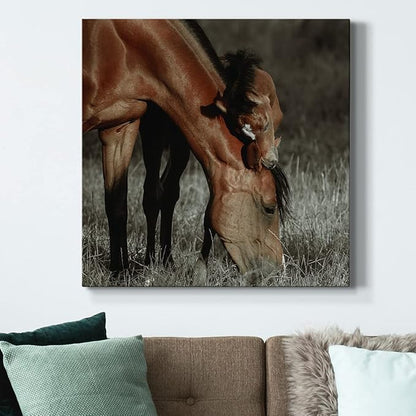 Canvas Prints Wall Art Animals Painting for Wall Décor, Unbroken Bond Wall Art, Ready to Hang, 32'' x 32''