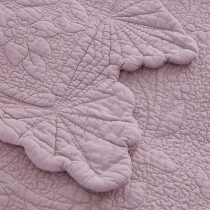 Brandream Queen Size Quilt Set Cotton Farmhouse Quilted Comforter Set Dusty Pink Vintage Matelasse Coverlet Set Antique Bedroom Set