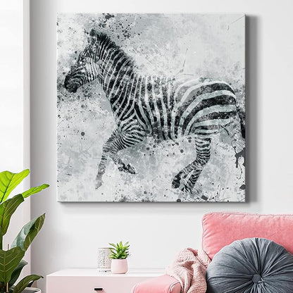 Canvas Prints Wall Art Animals Painting for Wall Décor, Zebra II Wall Art, Ready to Hang, 32'' x 32''