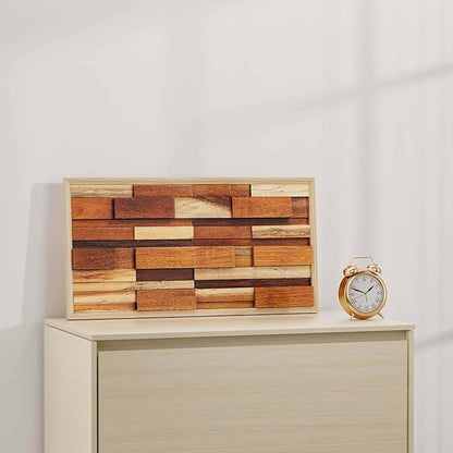 NAHARO Modern Wood Wall Decor- Natural wood Handcrafted Rustic Charm for Your Home - Perfect for Living Room, Bedroom,Kitchen,or Office