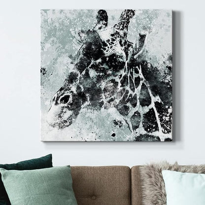 Abstract Wall Art Animals Poster for Bedroom and Living Room,Giraffe Wall Art, Ready to Hang, 24'' x 24''