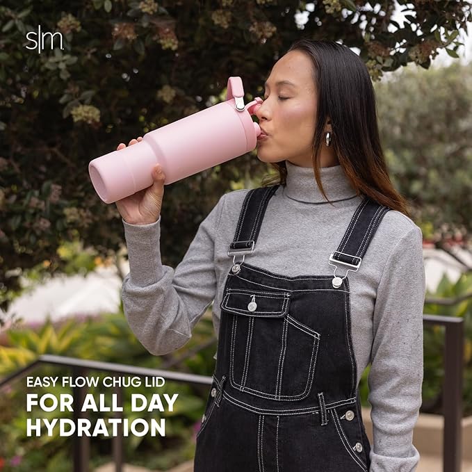 Simple Modern Trek Pivot | 40oz Flip Straw Tumbler with Handle | Water Bottle & Boot | Interchangeable Straw & Chug Lids | Insulated Stainless Steel Jug | Gym Sports Outdoors | Green Apple