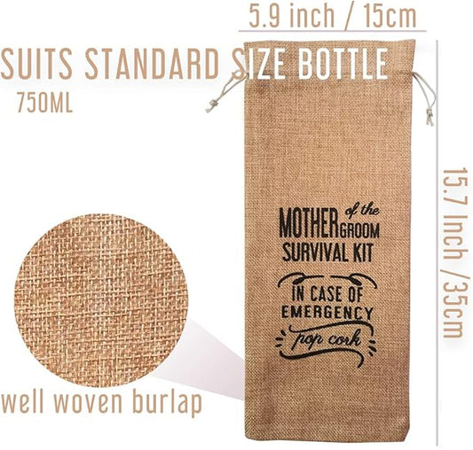 Mother of Bride and Groom Wine Bottle Bags, Mother of the Bride Gifts, Mother of the Groom Gifts