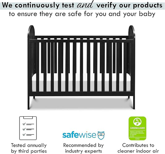 DaVinci Beau 3-in-1 Convertible Crib in Ebony, Greenguard Gold Certified