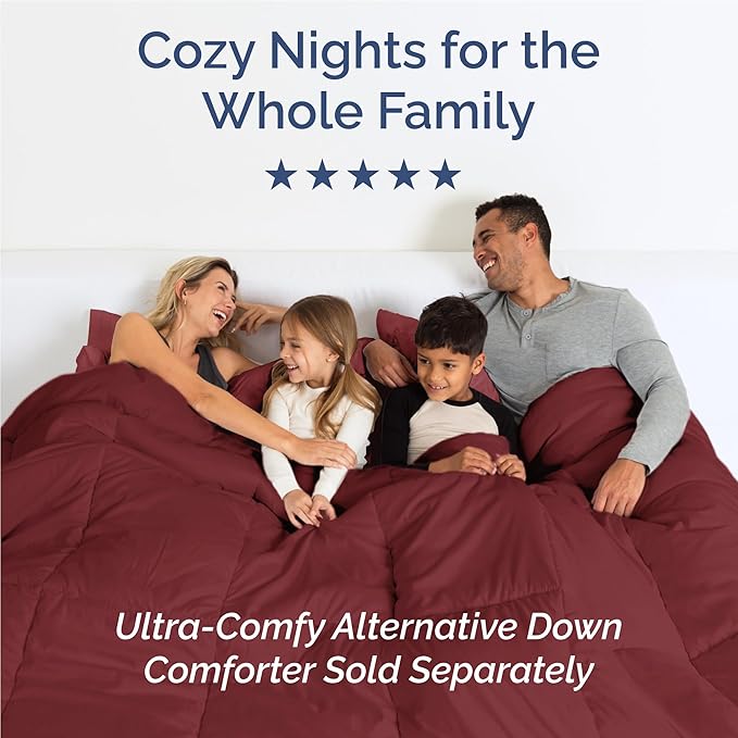 Full Size 4 Piece Sheet Set - Comfy Breathable & Cooling Bed Sheets Set - Hotel Luxury Bedding for Women, Men, Kids, Teens, Boys & Girls - Deep Pockets, Ultra-Soft, Wrinkle Free - Oeko-Tex - Burgundy