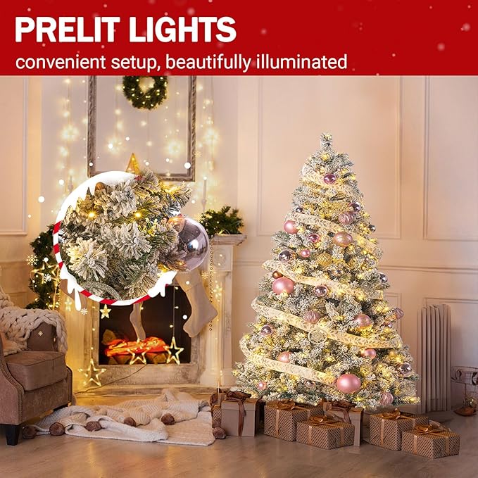 4.5FT Green Artificial Christmas Tree with 400 Feel-Real Tips, Sturdy Metal Stand for Elegant Xmas Decoration in Small Rooms or Offices, Ideal for Adding Christmas Cheer to Limited Spaces