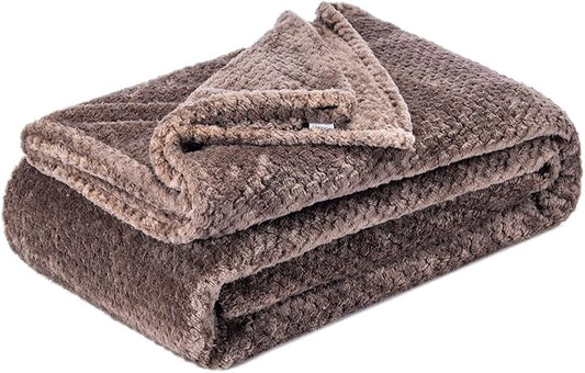 Fuzzy Throw Blanket, Plush Fleece Blankets for adults, Toddler, boys and Girls, Warm Soft Blankets and Throws for Bed, Couch, Sofa, Travel and Outdoor, Camping (Full Twin(70"x80"), XL2-Eagle Grey)