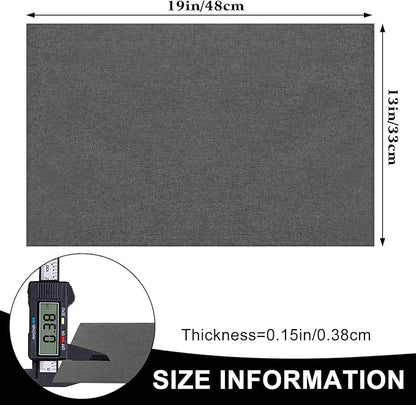 Cloth Placemats Set of 6, Cotton Linen Blend Machine Washable Durable Linen Table Mats, Heat Resistant Placemats Wrinkle Free Place Mats for Dining Table, Easy to Clean (Dark Grey, 6)