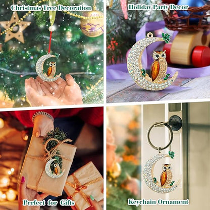 PETCEE Owl Christmas Ornaments - Funny Owl Ornaments for Christmas Tree 2025 Owls Hanging Ornament Decorations Cute Xmas Hanging Tree Ornament Keepsake Gifts for Kids Boys Girls Family Friends