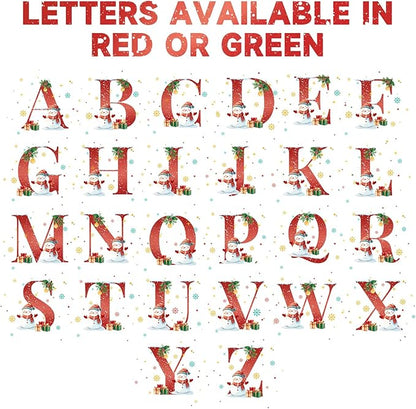 Personalized Christmas Ornaments with Names, Name Ornaments for Christmas Tree, Letter Custom Christmas Ornament for Kids and Adults, Stocking Name Tags