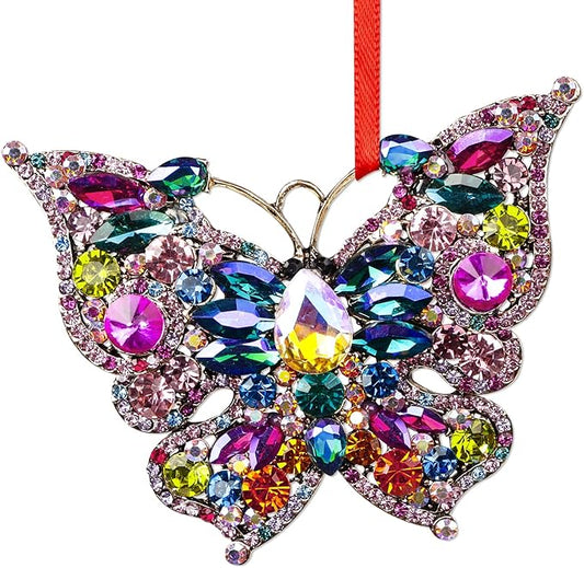 WhatSign Butterfly Christmas Ornament - Monarch Hanging Ornament for Christmas Tree Colorful Decorations Butterfly for Women Girls