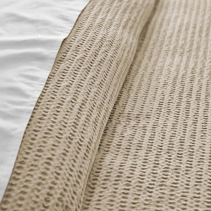 Levtex Home - Cloud Waffle Taupe Comforter Set - King Comforter + Two King Pillow Cases - Waffle Weave - Taupe - Comforter (106 x 94in.) and Pillow Case (36 x 20in.) - Cotton