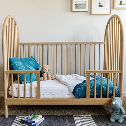 Little Unicorn Toddler Bedding 3-Piece Set | Super Soft & Breathable Muslin Fabric | for Convertible Cribs & Toddler Beds (Blast Off)