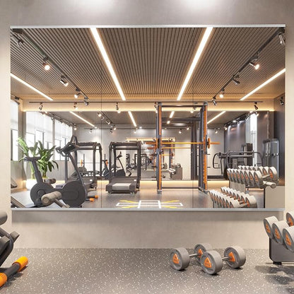 Home Gym Mirror, 56X24 Inch(Each)-3Pcs, Large Exercise Mirror, Frameless Full Body Mirror, Tempered Glass, Wall Mounted for Gym, Yoga, Bedroom, Dance Studio