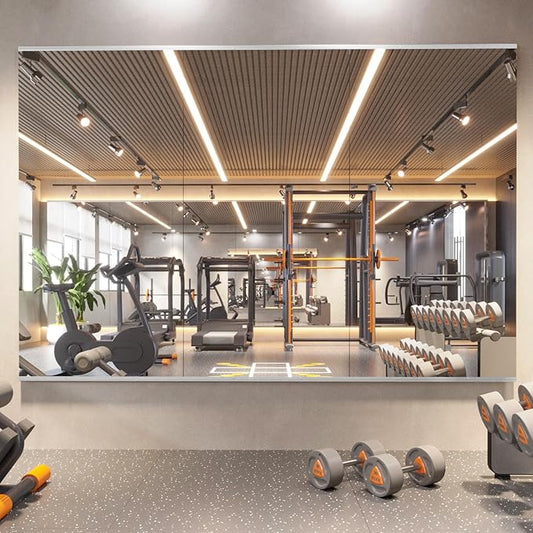 Home Gym Mirror, 65X24 Inch(Each)-3Pcs, Large Exercise Mirror, Frameless Full Body Mirror, Tempered Glass, Wall Mounted for Gym, Yoga, Bedroom, Dance Studio