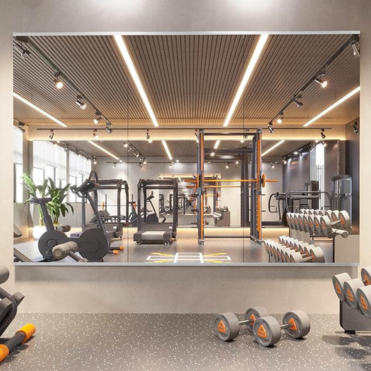 Home Gym Mirror, 56X16 Inch(3Pack) Wall Mounted Large Frameless Tempered Glass Mirror, Idea for Gym, Yoga, Bedroom, Dance Studio, Living Room