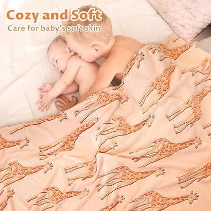 Giraffe Blanket Glow in The Dark Animal Blanket Toddler for Kids Girls Birthday Presents Toys