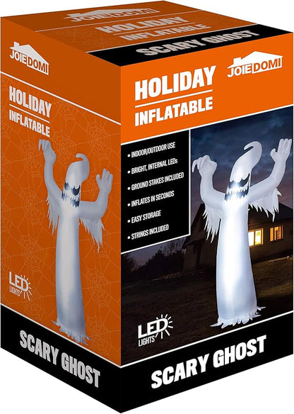 Joiedomi 12 FT Tall Halloween Inflatables Ghost Outdoor Decorations, Inflatable Yard Decorations, Blow Up Ghost Halloween Decor with Build-in LEDs for Scary Decor