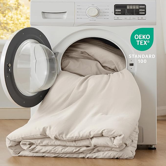 Bedsure Queen Size Comforter Set, Sand Soft Prewashed Bedding for All Seasons, 3 Pieces GentleSoft™ Warm Down Alternative Bed Set, 1 Lightweight Comforter (90"x90") and 2 Pillowcases (20"x26")