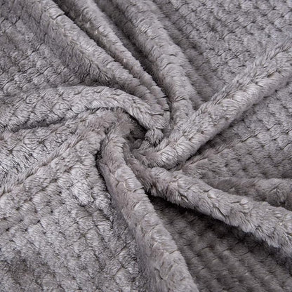 Fuzzy Throw Blanket, Plush Fleece Blankets for adults, Toddler, boys and Girls, Warm Soft Blankets and Throws for Bed, Couch, Sofa, Travel and Outdoor, Camping (Full Twin(70"x80"), XL2-Flint Gray)