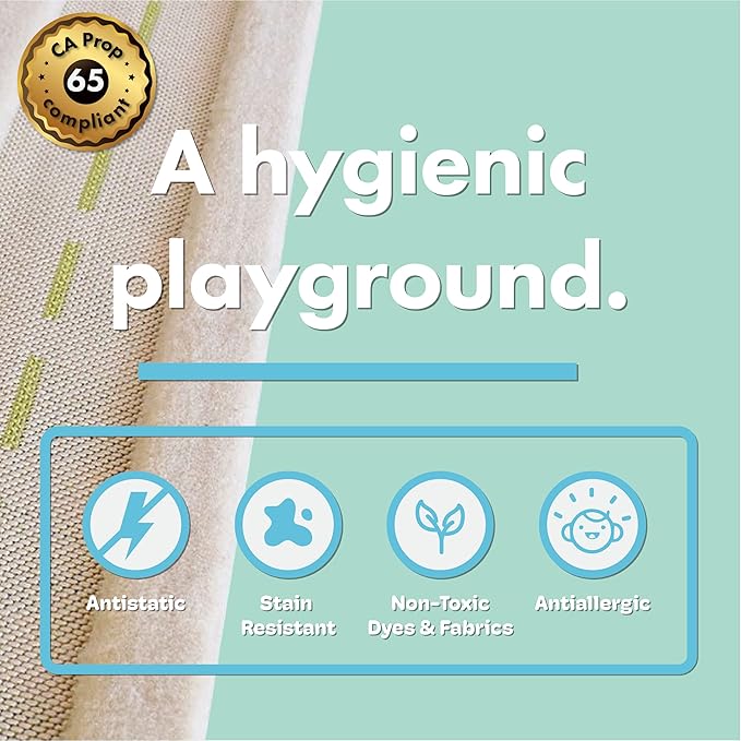 IVI Thick 3D Childrens Play Mat & Rug in A Colorful Town Design for Kids with Soccer Field, Car Park & Roads, Blue, 32 x 45 inches